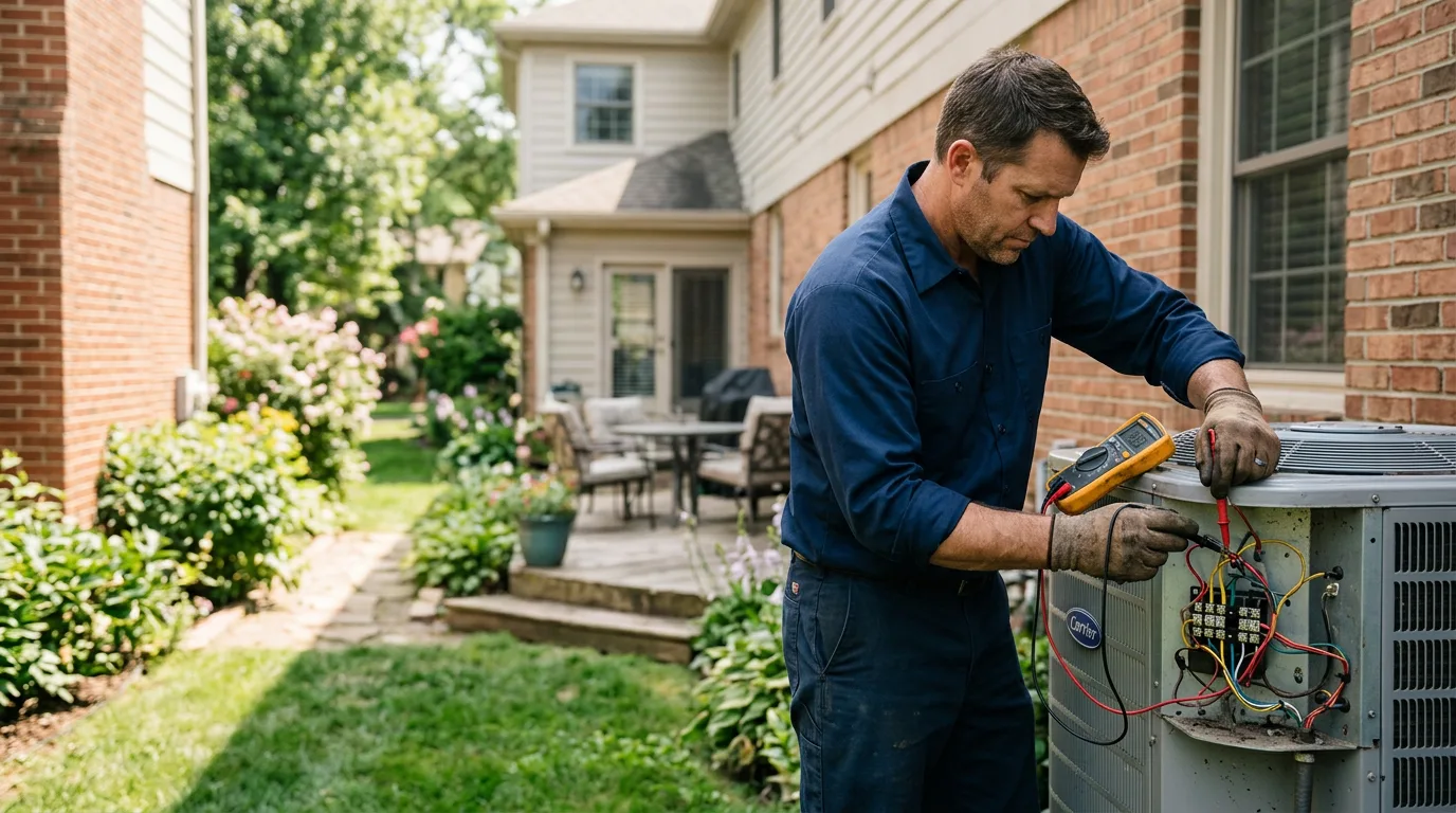 HVAC technician working near Cherokee Village, AR